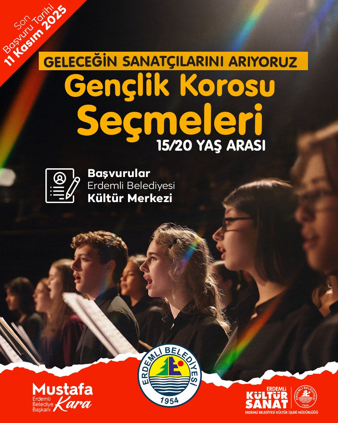 Erdemli Belediyesi Gençlik Korosu Seçmeleri 