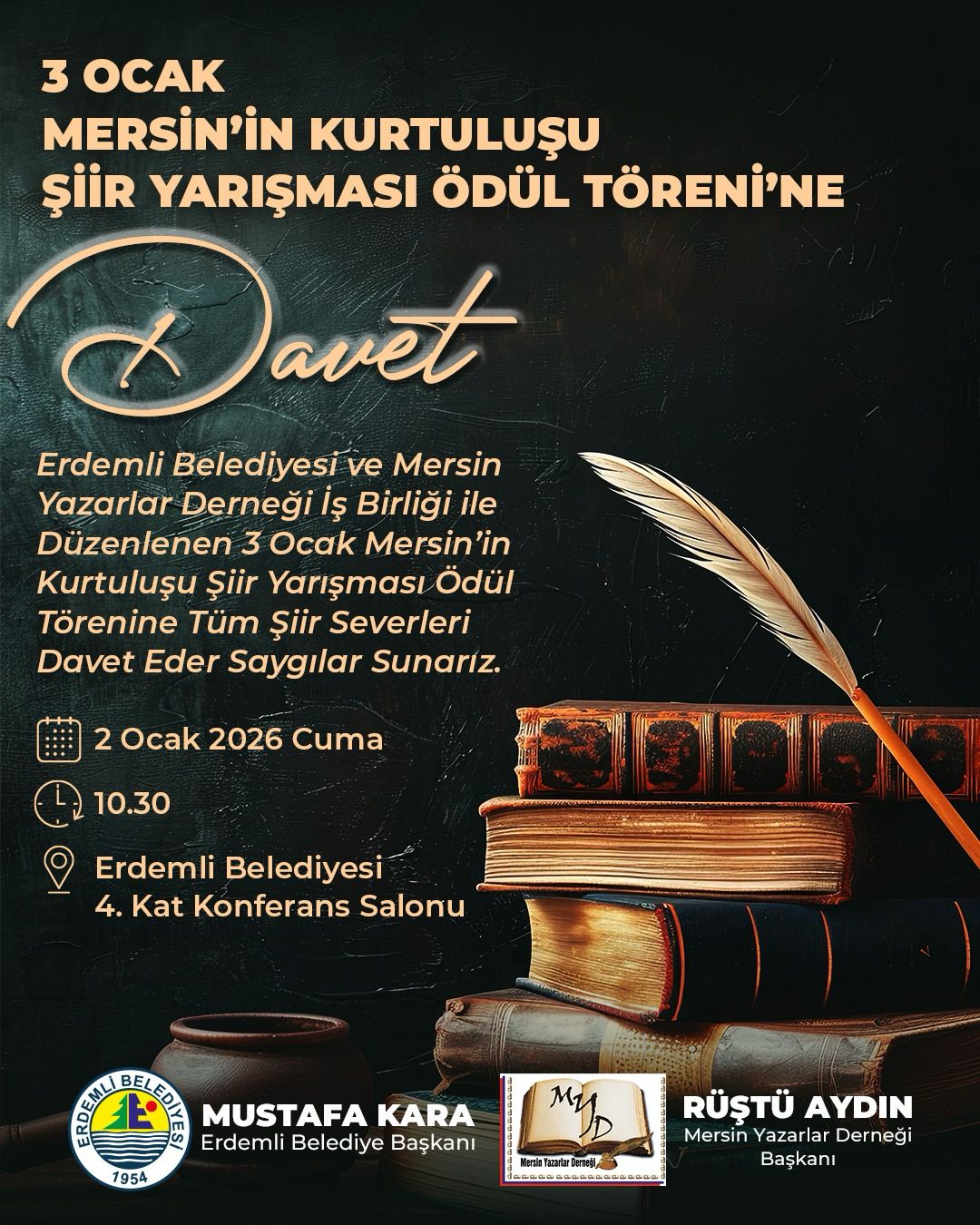 3 Ocak Şiir Ödülleri’nde Kazananlar Belli Oldu