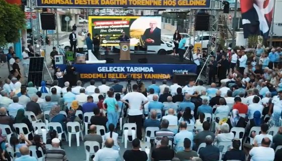  Erdemli'de Üreticiye Güçlü Destek